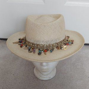 Hat with a beaded Headband